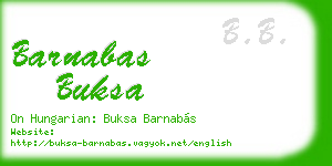 barnabas buksa business card